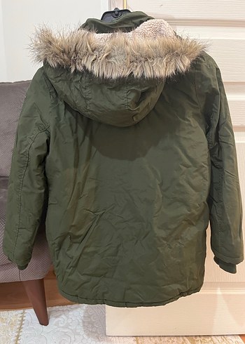 Erkek Çocuk Gri Kürklü Street Wear Mont - Görsel 4