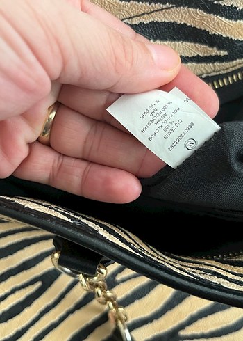 Vakko Kahverengi Zebra Desenli Kadın Çanta - Görsel 5