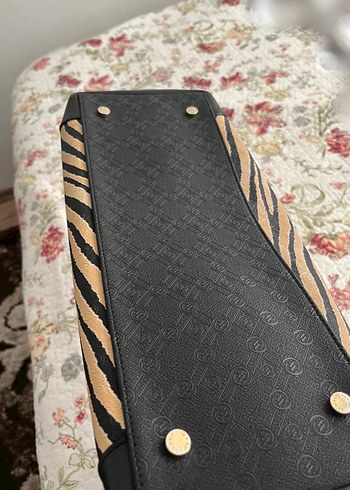 Vakko Kahverengi Zebra Desenli Kadın Çanta - Görsel 6