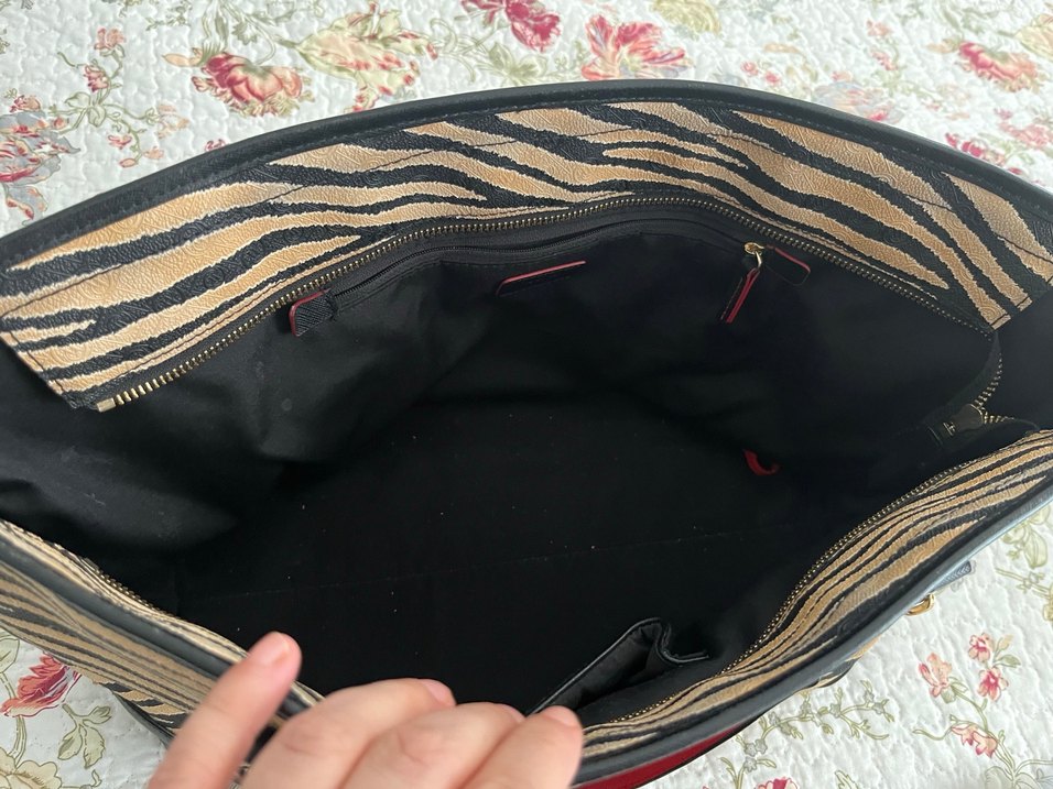 Vakko Kahverengi Zebra Desenli Kadın Çanta - Görsel 4