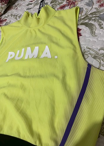 PUMA Sarı Yüksek Yakalı Kadın Spor Atlet - Görsel 3