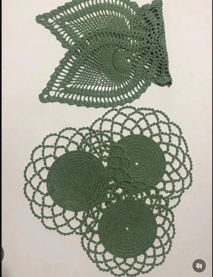 Bohem Yeşil El Örgüsü Dekoratif Takımlar - Görsel 2