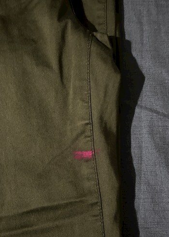 Düğmeli Keten Erkek Pantolon - Görsel 2