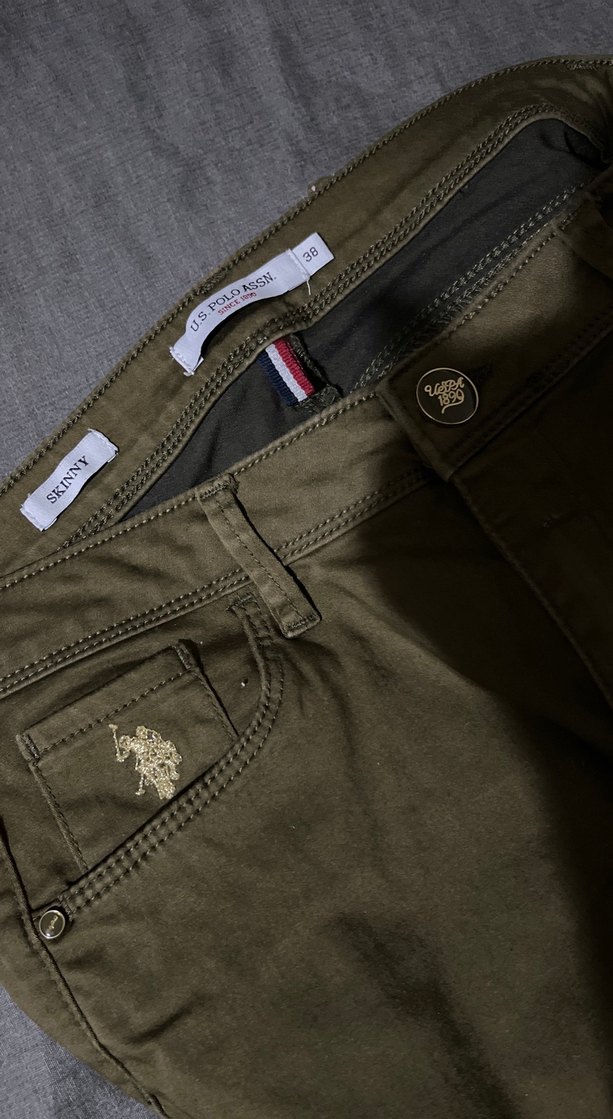 Düğmeli Keten Erkek Pantolon - Görsel 4