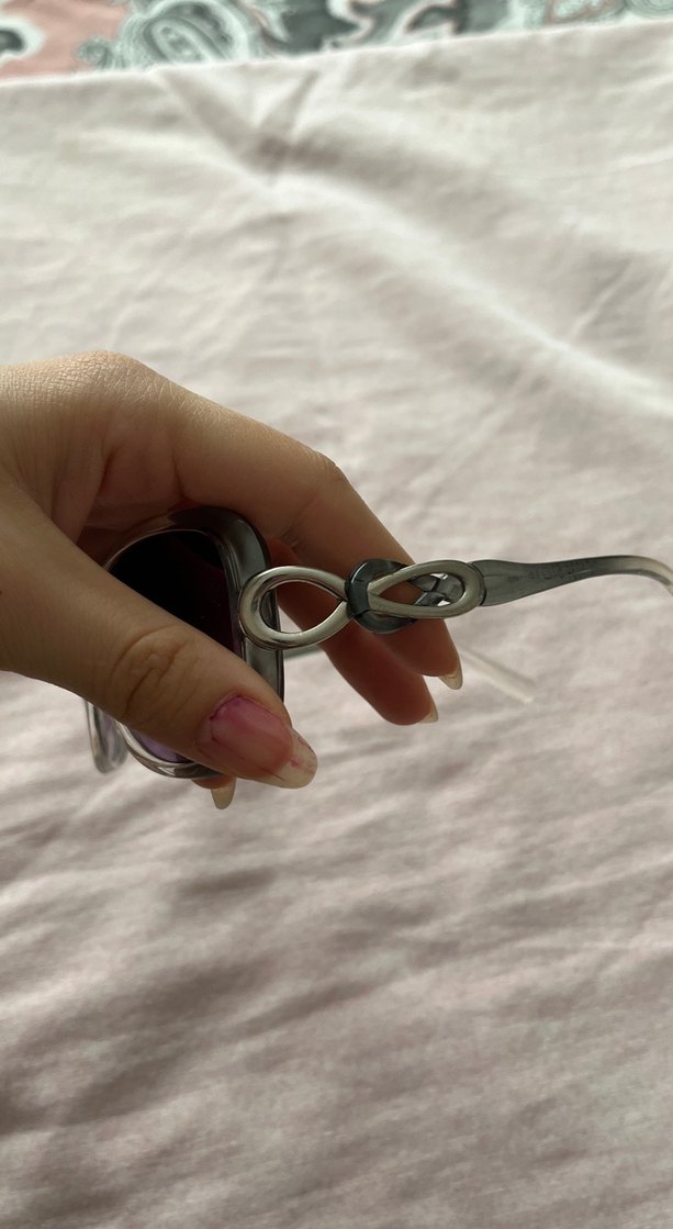 Şeffaf Gri Retro Kadın Güneş Gözlüğü - Görsel 2