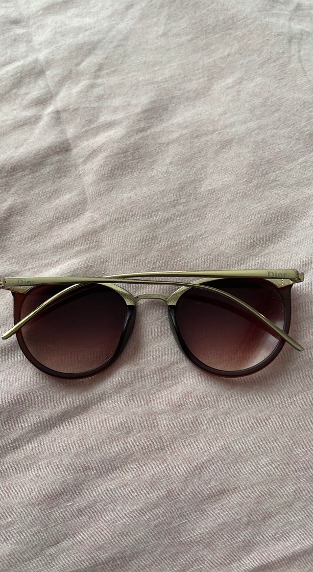 Kahverengi Şeffaf Kadın Güneş Gözlüğü - Görsel 4