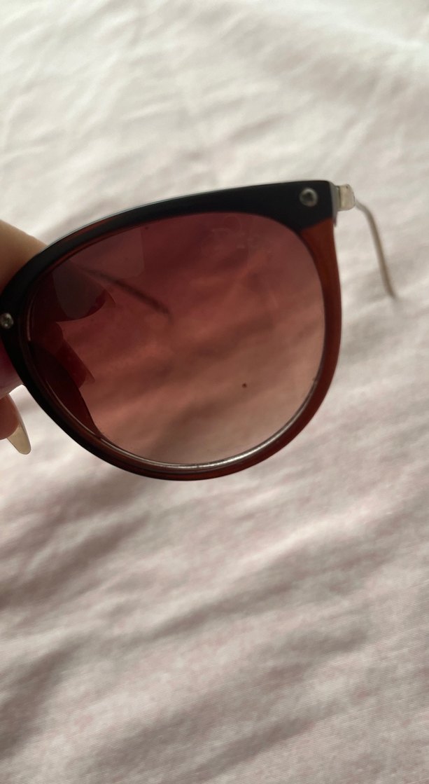 Kahverengi Şeffaf Kadın Güneş Gözlüğü - Görsel 2