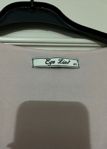 Bej Drapeli Kadın Uzun Abiye Elbise - Görsel 5