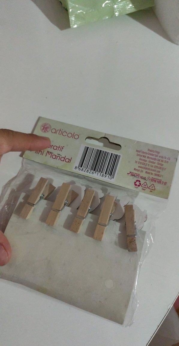 Pastel Renkli Ahşap Mini Mandal Seti - Görsel 2