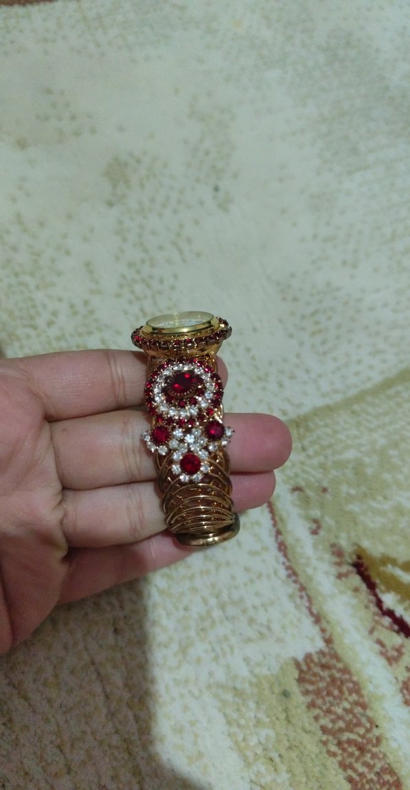 Bordo Boncuklu Kadın Kol Saati - Görsel 3