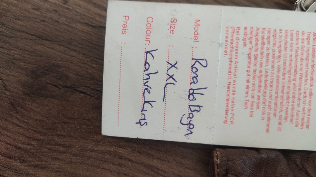 Kahverengi gerçek Deri Biker Ceket - Görsel 4