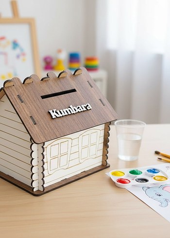 Ahşap Kumbaralı Ev Oyuncak - Görsel 2