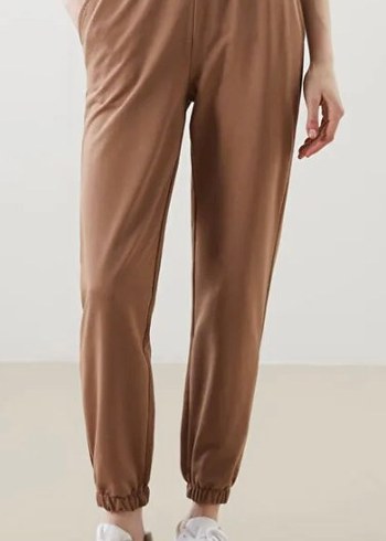 LCW Kahverengi Beli Lastikli Eşofman - Görsel 4