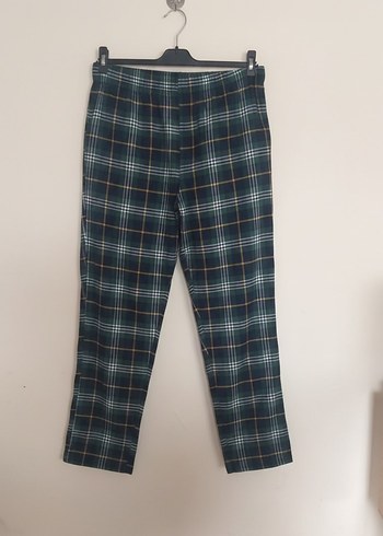 Erkek Çok Renkli Kareli Midi Pantolon - Görsel 2