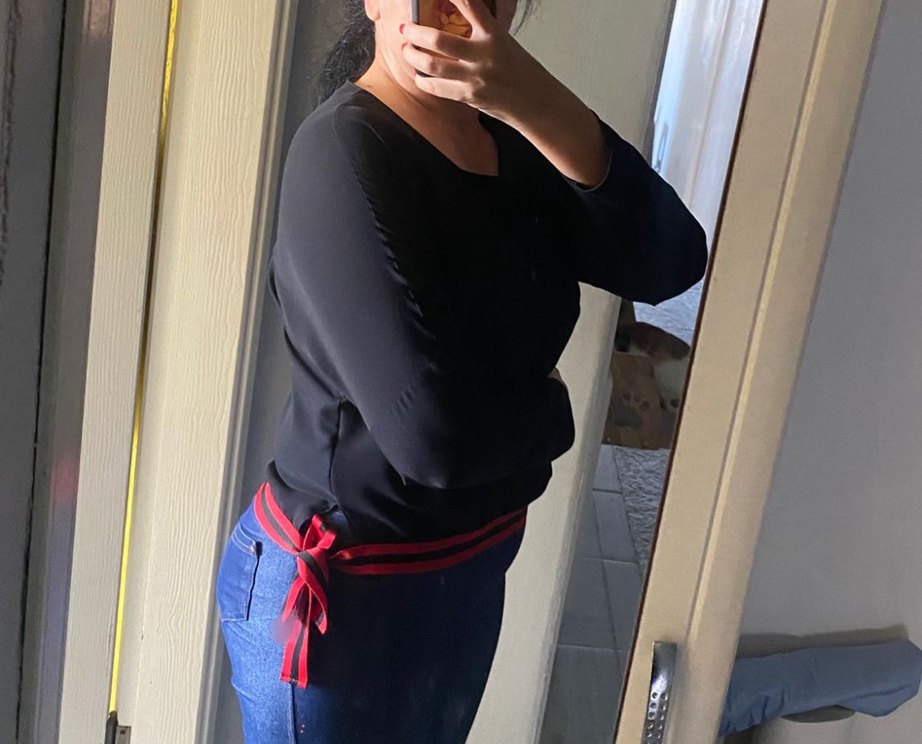 Siyah Uzun Kollu Pilili Bluz - Görsel 3