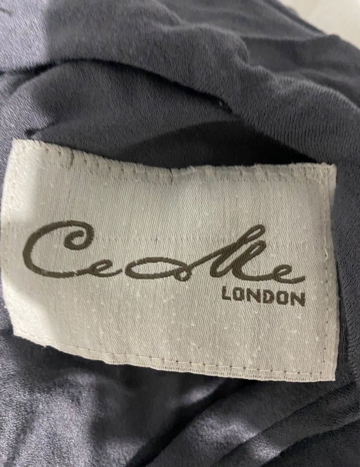 Kadın Gri Keten Drapeli Uzun Tulum - Görsel 3