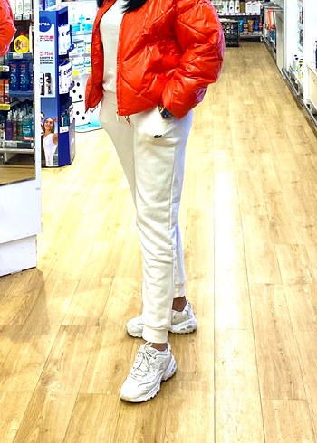 Beyaz Erkek Rahat Kesim Eşofman Altı - Görsel 3