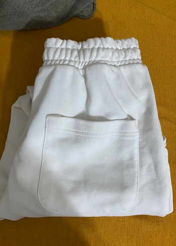 Beyaz Erkek Rahat Kesim Eşofman Altı - Görsel 2