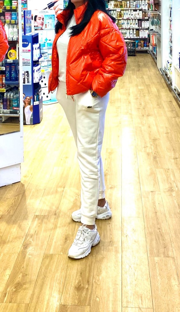 Beyaz Erkek Rahat Kesim Eşofman Altı - Görsel 3