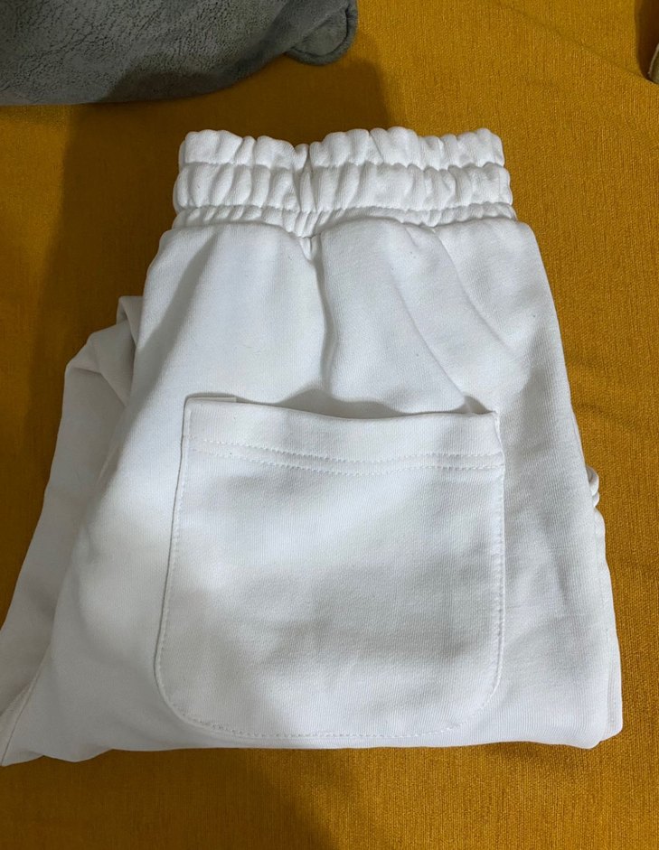 Beyaz Erkek Rahat Kesim Eşofman Altı - Görsel 2