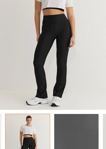 Siyah Spor Tarz tayt - Görsel 2