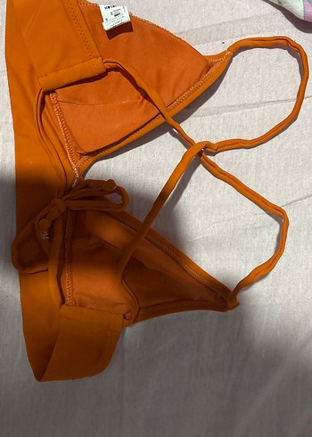 Turuncu İp Detaylı Kadın Bikini Üstü - Görsel 2