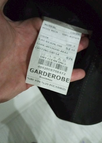 Gardorebe Bussines Marka Tek Ceket 52 - Görsel 5