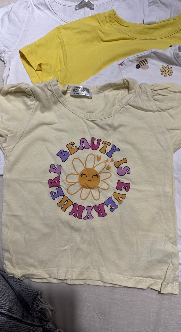 Çoklu paket tişört kız çocuk - Görsel 3