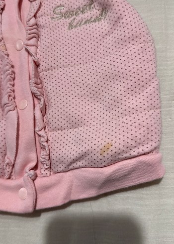 Kız Çocuk Kapüşonlu Triko Yelek - Görsel 2