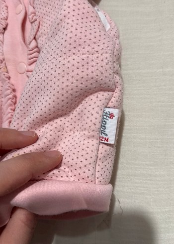 Kız Çocuk Kapüşonlu Triko Yelek - Görsel 3