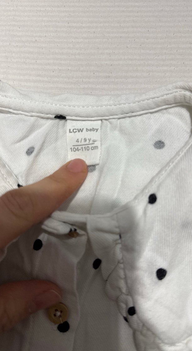 Kız Çocuk Puantiyeli Uzun Kollu Gömlek - Görsel 3