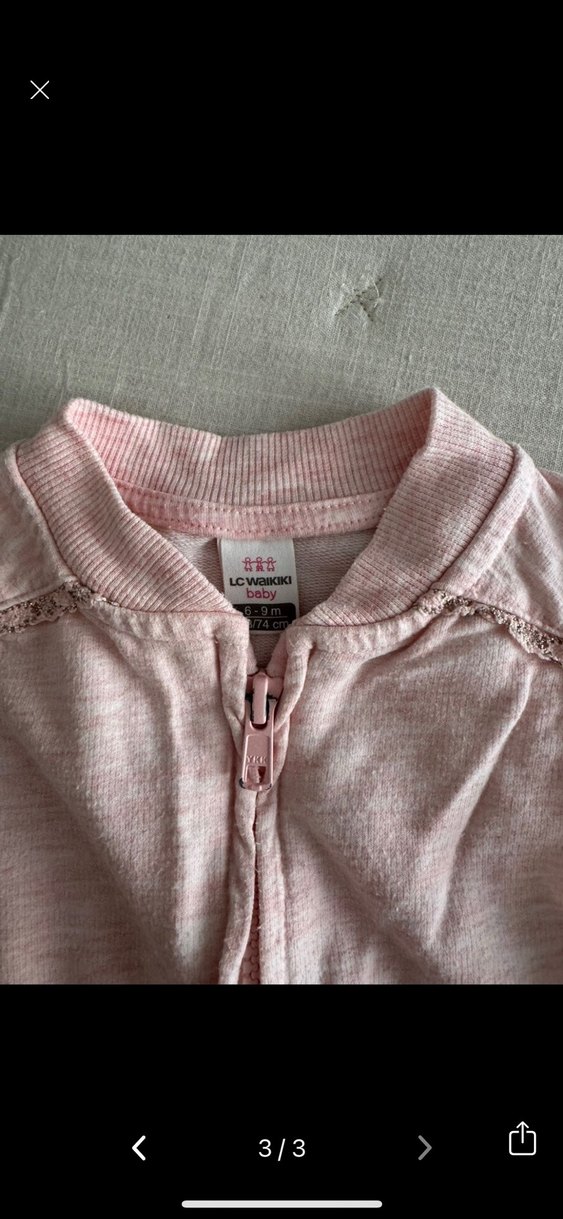 Kız çocuk pembe yelek - Görsel 2