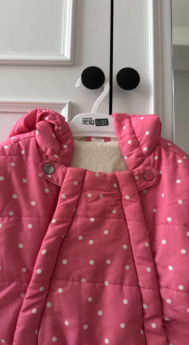 Puantiyeli Pembe Bebek Tulumu - Görsel 2