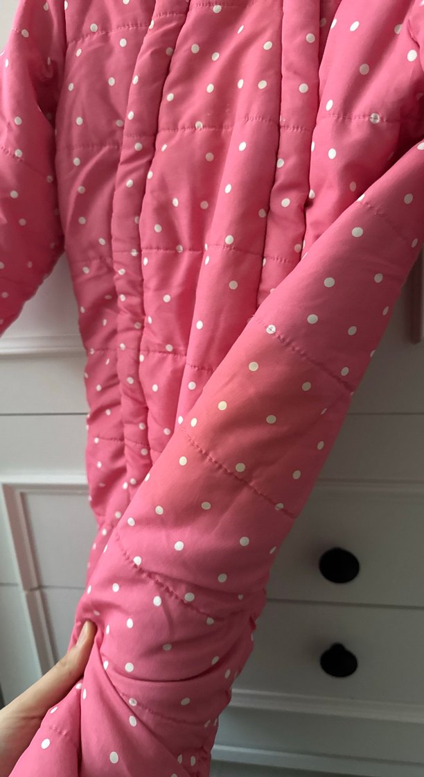 Puantiyeli Pembe Bebek Tulumu - Görsel 3