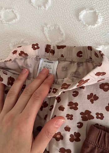 Kız Çocuk Kahverengi Pamuklu Tayt - Görsel 2