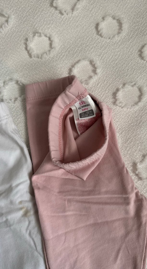 Kız Çocuk Pamuklu Basic Tayt Seti - Görsel 4