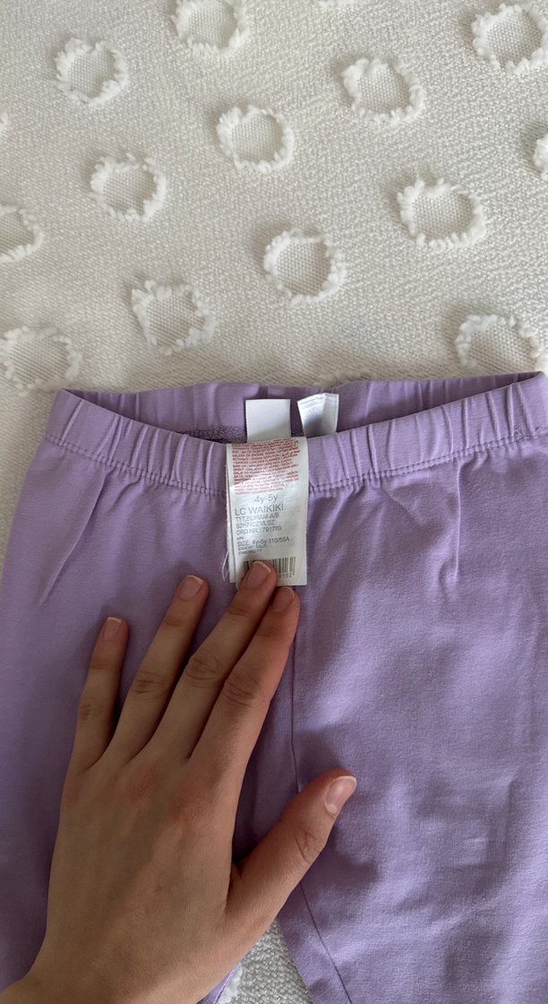 Kız Çocuk Mor Slim Tayt - Görsel 2