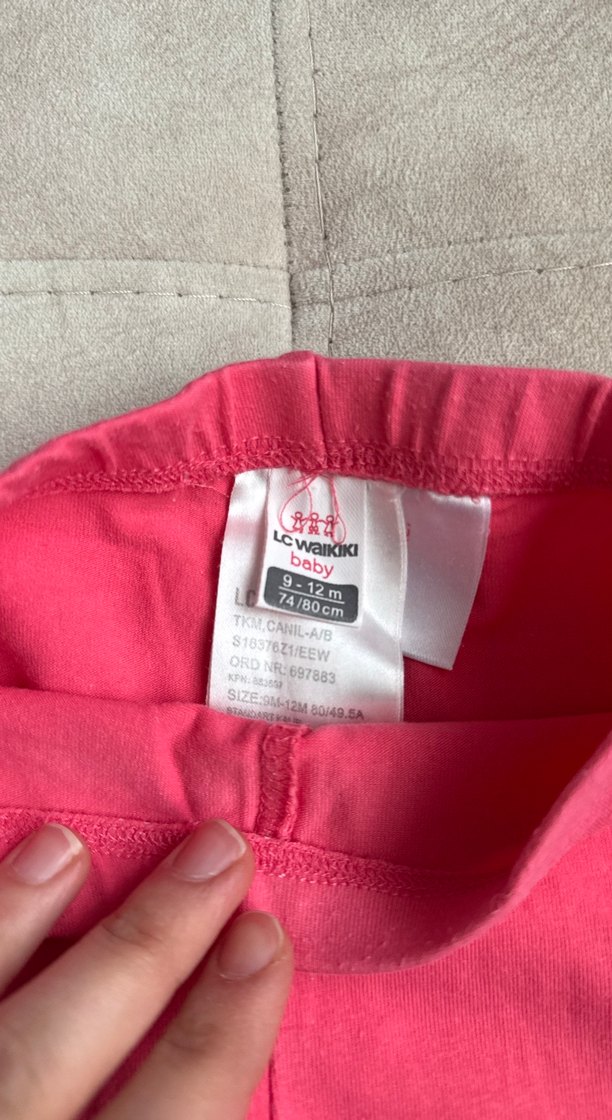 Kız Çocuk Pembe Tayt Elastik Bel - Görsel 2