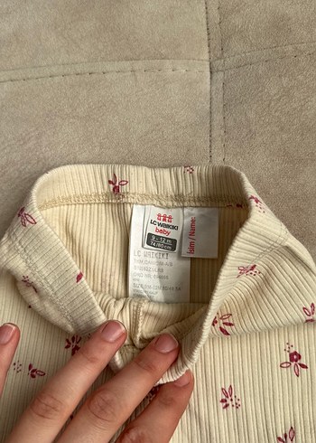 Kız Çocuk Beyaz Çiçekli Pileli Tayt - Görsel 2