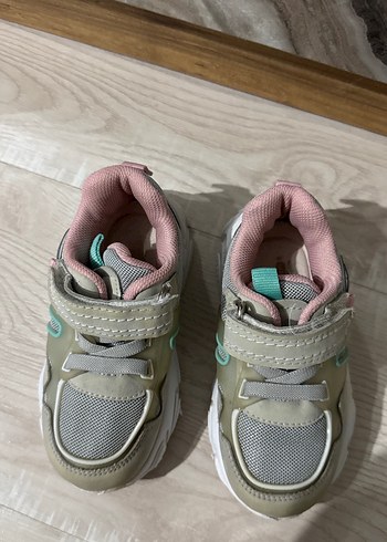 Kız Çocuk Gri Yılan Desenli Sneaker - Görsel 3