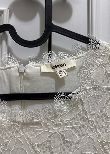 Dantel İşlemeli Bohem Beyaz Midi Elbise - Görsel 2