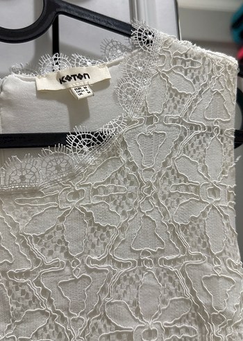 Dantel İşlemeli Bohem Beyaz Midi Elbise - Görsel 3