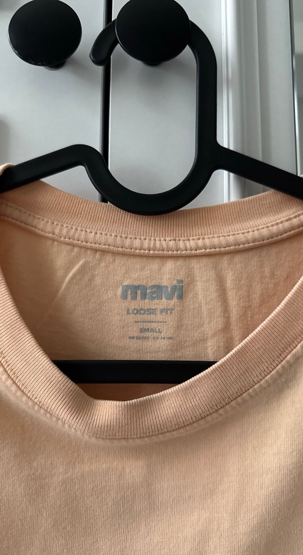 Bej erkek Keten Kısa Kollu Tişört - Görsel 2