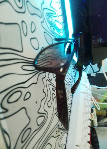 Kadın Şeffaf Mavi Punk Tarzı Gözlük - Görsel 2