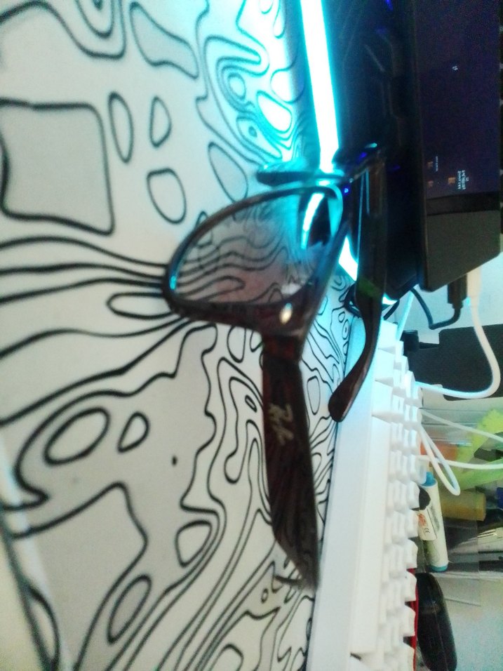 Kadın Şeffaf Mavi Punk Tarzı Gözlük - Görsel 2