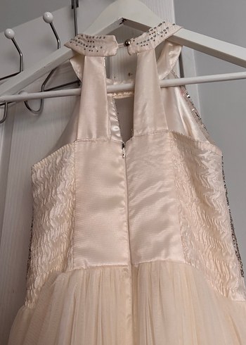 Kız Çocuk Beyaz özel gün elbisesi ve hırka - Görsel 4