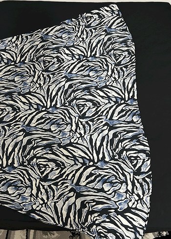 Kadın Zebra Desenli Uzun Kollu Uzun Elbise - Görsel 3