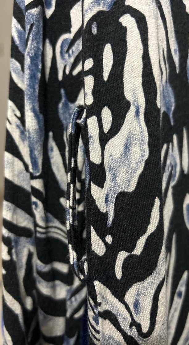 Kadın Zebra Desenli Uzun Kollu Uzun Elbise - Görsel 4