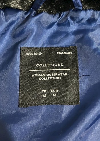 Mavi Fermuarlı Balon Kışlık Mont - Görsel 4