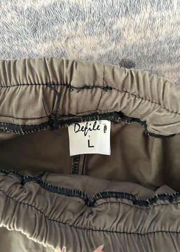 Kadın Haki Kargo Pantolon Zincir Detaylı - Görsel 5